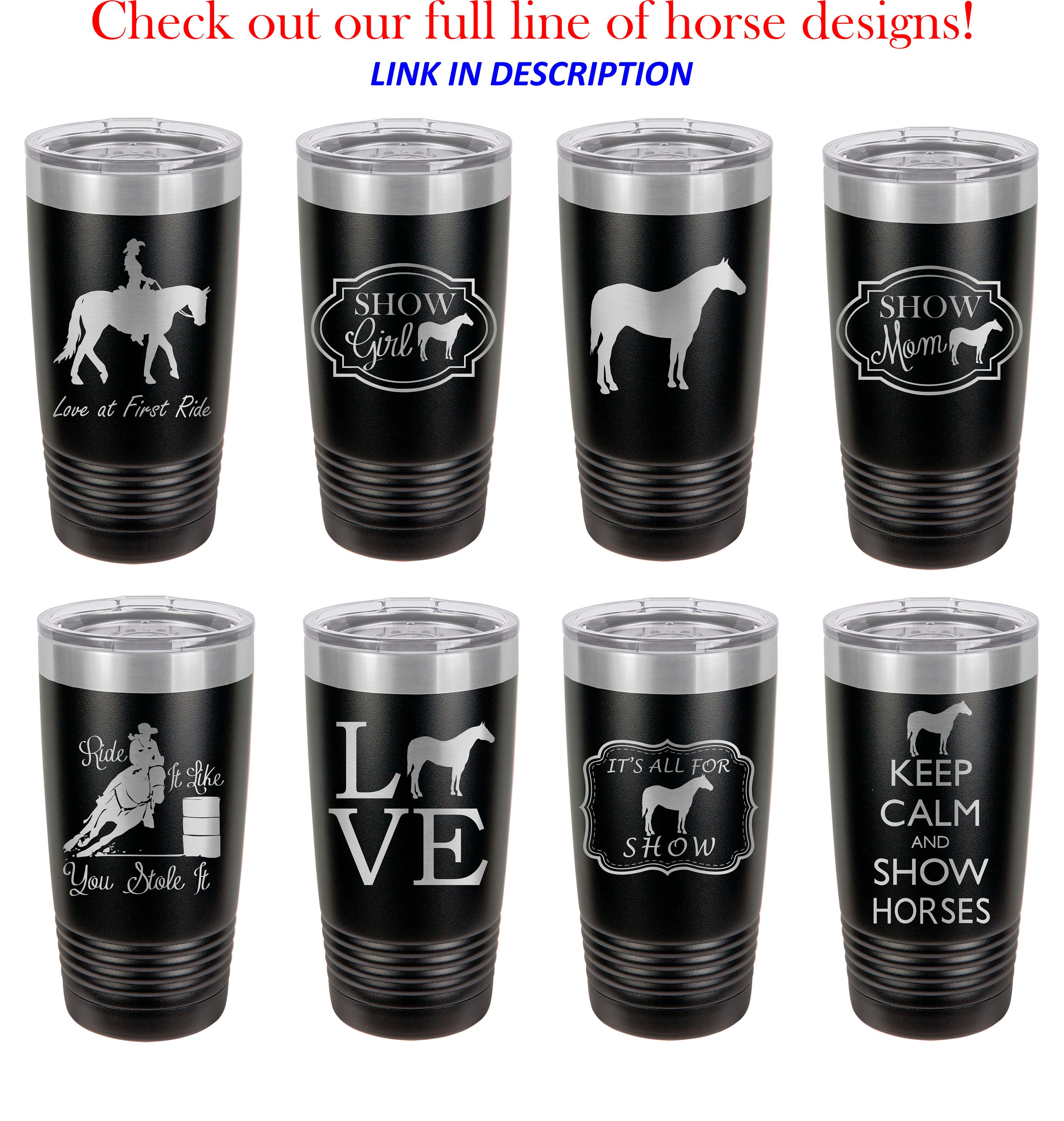 Barrel Racing Horse Tumbler Cowgirl Gift Rodeo Gifts Ride It Like You Stole It 20 oz Custom Engraved