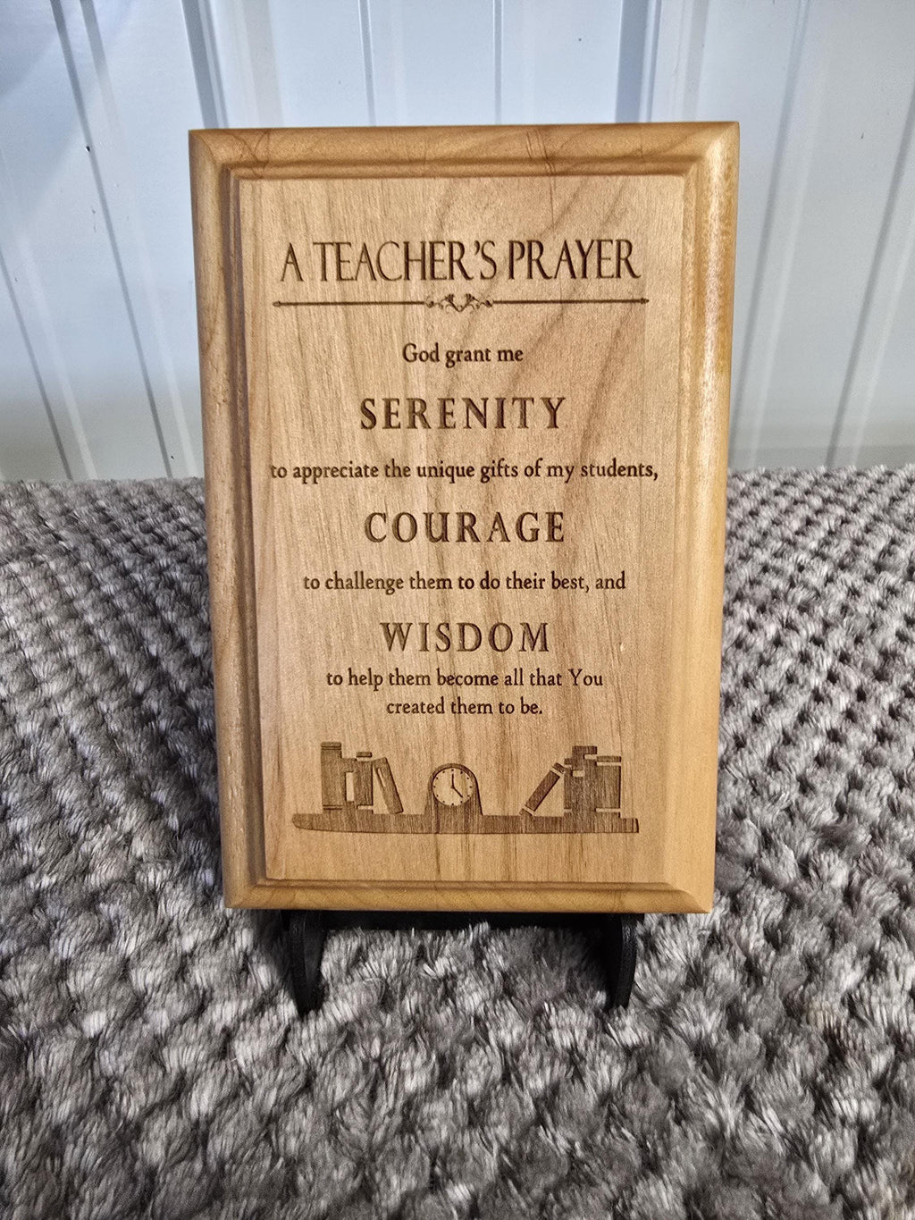 Teacher’s Prayer Engraved Alder Wood Plaque