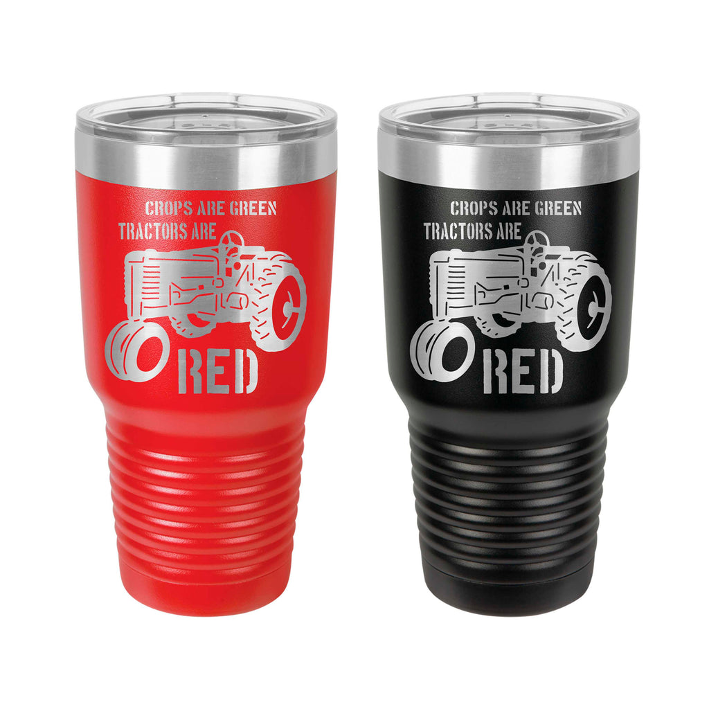 Tractors Are Red Tumbler, Red tractor, Stainless Steel , 30 oz , Custom Engraved , Antique