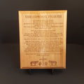 The Cowboy Prayer Engraved Wood Plaque, 9" X 12"