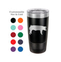 Pig Tumbler, Show Pig, Stainless Steel, 20 oz, Custom Engraved, Swine Tumbler, Show Hogs, Swine Show