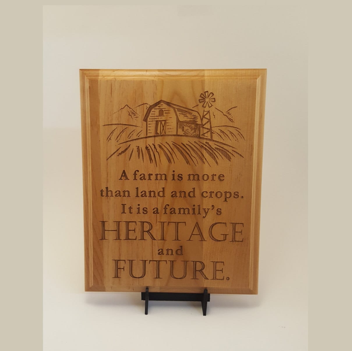 Farm Plaque, Farmer gift, Farm Heritage and Future, Engraved Wood Plaque, 8" X 10"