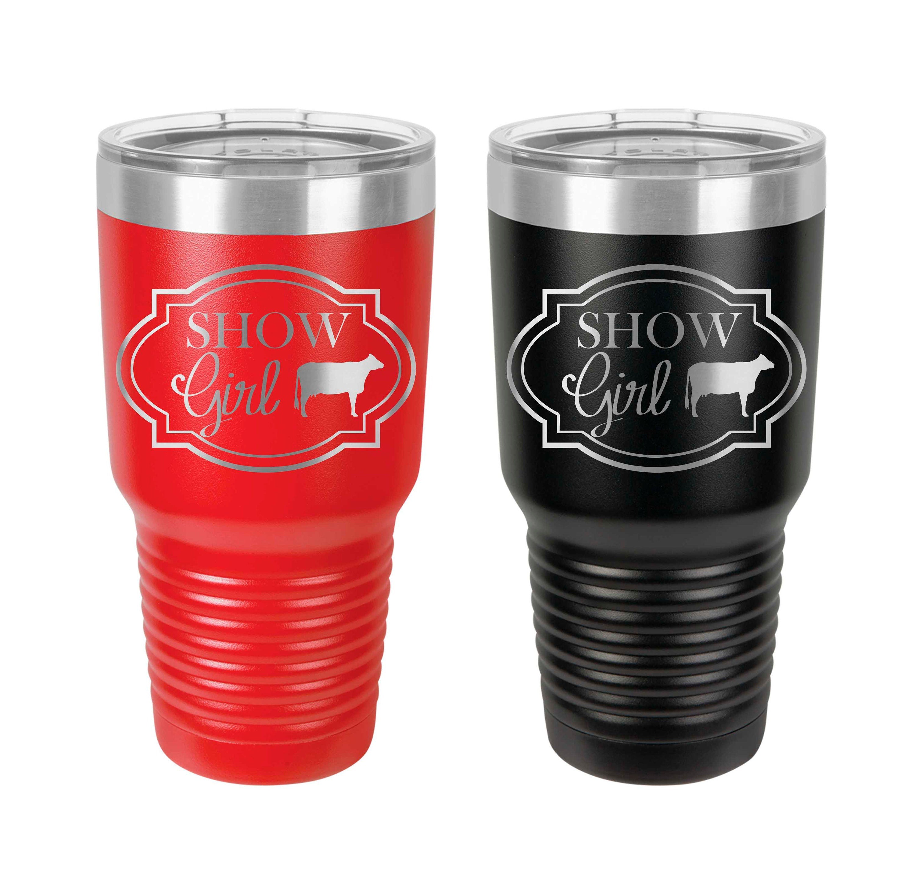 Dairy Tumbler, Show Girl, Dairy Cow, Stainless Steel, 30 oz, Custom Engraved, Dairy Show, Holstein, Show Cattle Tumbler