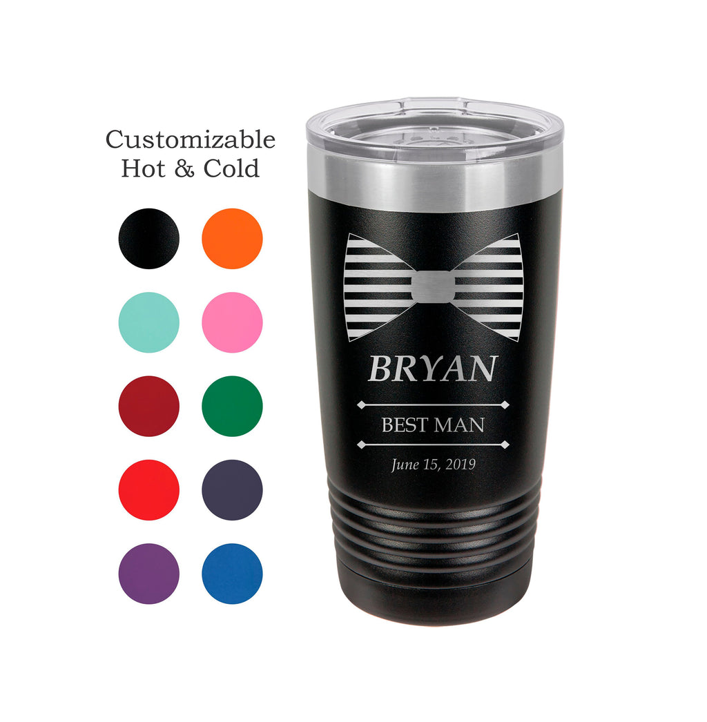 Groomsman Tumbler, Bachelor party gift, Bridal Party Gift, Personalized, Laser engraved, Insulated Tumbler, Yeti
