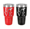Horse Tumbler, Love Horses, Stainless Steel 30 oz Custom Engraved Tumbler, Show horse, western, english, cowgirl