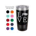Pig Tumbler, Love Pigs, Stainless Steel, 20 oz, Custom Engraved, Show Pigs, Swine Tumbler, Show Hogs, Swine Show