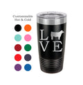 Love Cattle, Stainless Steel 20 oz Engraved Custom Tumbler- Show Steer, Show Cattle