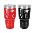 Dairy Tumbler, Love Dairy, Dairy Cow, Stainless Steel, 30 oz, Custom Engraved, Dairy Show, Holstein, Show Cattle Tumbler