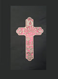 Small Farm Themed Wooden Cross Wall Decor- Laser Cut Birch Wood