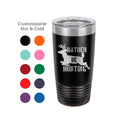 Hunting Tumbler, Deer Hunter Gift, Rather Be Hunting, Stainless Steel, 20 oz, Custom Engraved, Deer Hunting Tumbler, Sports