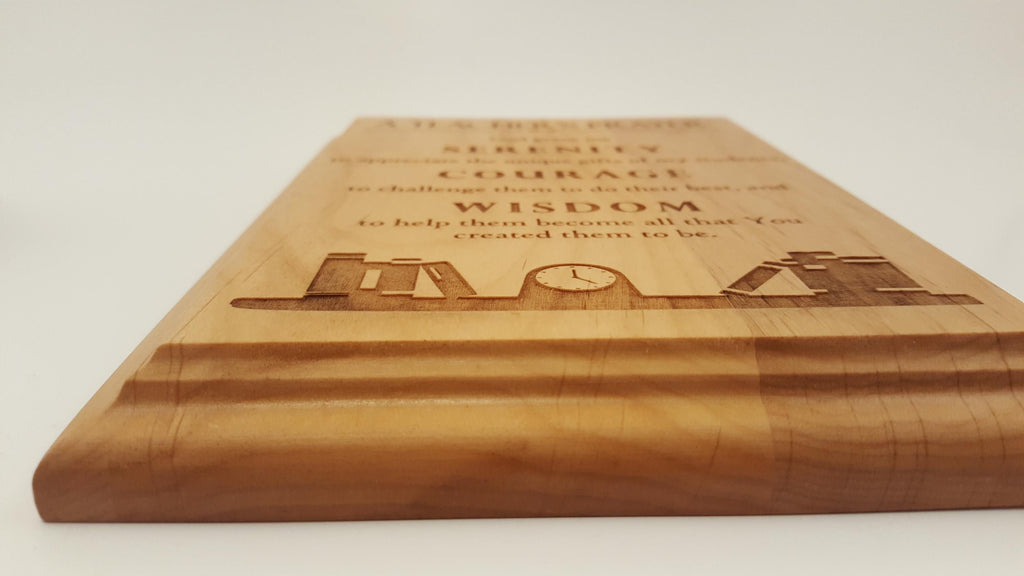 Teacher’s Prayer Engraved Alder Wood Plaque