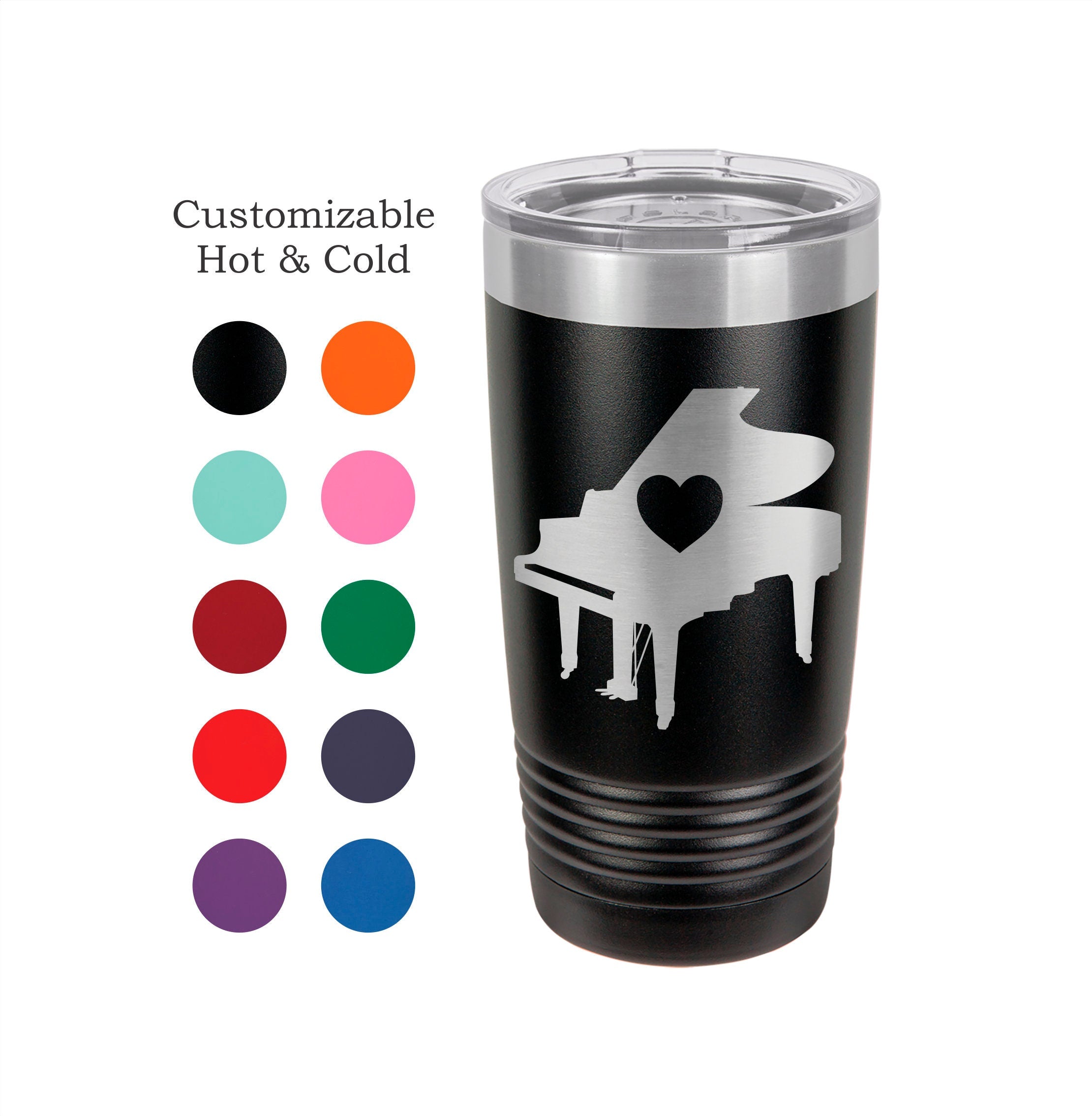Pianist Gift Piano Tumbler Love Piano Gift for Musician Cup Piano Player Keyboardist Mug Piano Teacher