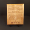 The Cowboy Prayer Engraved Wood Plaque, 6" X 8"