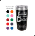Guitar Tumbler Can't Live Without Guitar Player Gift Musician Mug Acoustic Guitar Yeti Custom Laser Engraved Guitarist Cup