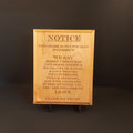 Politically Incorrect Engraved Wood Plaque 6" X 8"