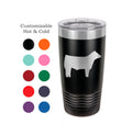 Show Cattle Tumbler Steer Livestock Beef 20 oz Custom Engraved yeti