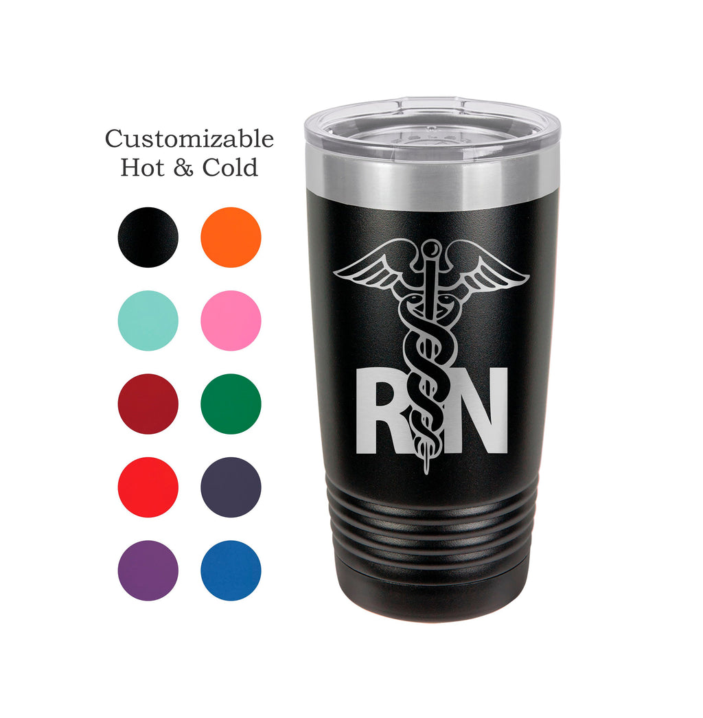 Nurse Tumbler RN Travel Mug Graduation Gift for Women Personalized Cup