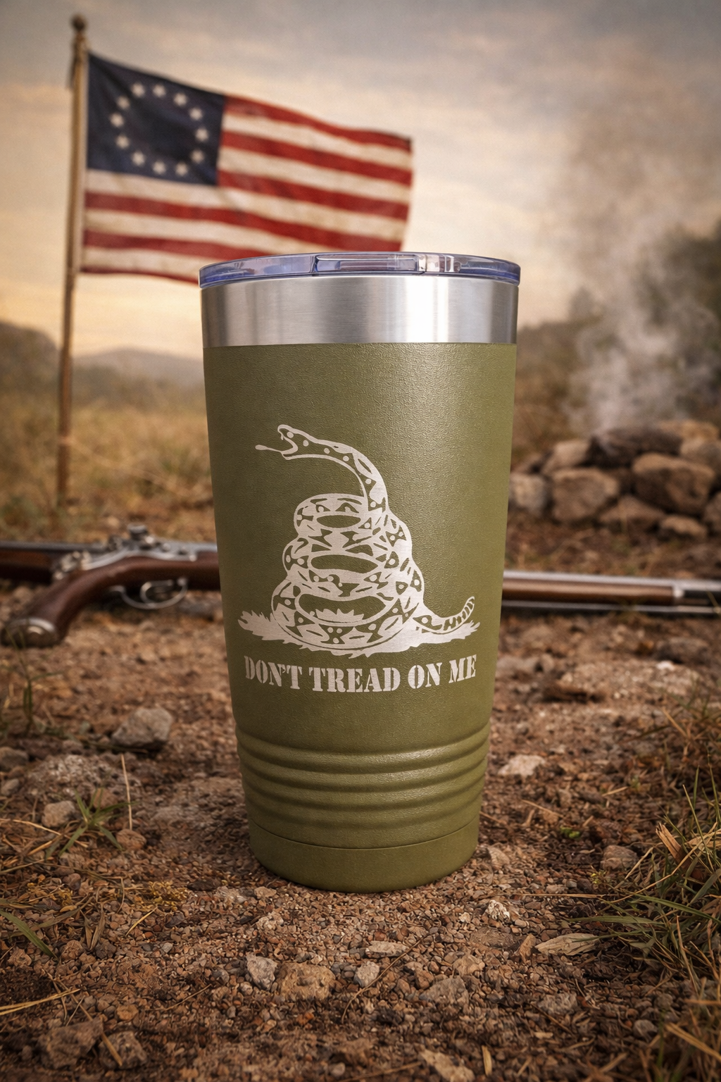 Dont Tread on Me 20 oz Customizable Tumbler