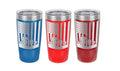 American Flag Tumbler,  Soldiers and Flag, Military Tumbler, Stainless Steel, 20 oz, Custom Engraved, Patriotic Tumbler, USA