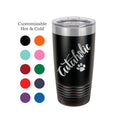 Cataholic Cat Paw Stainless Steel Tumbler, Personalized Travel Mug