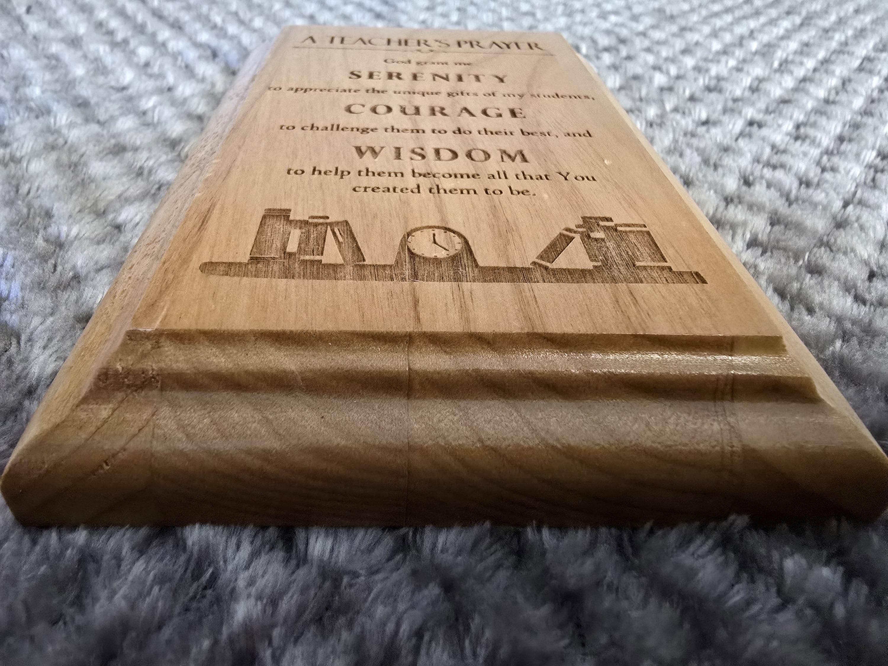Teacher’s Prayer Engraved Alder Wood Plaque