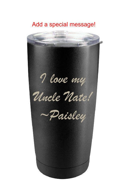 Aunt Gift for Christmas, Coolest Aunt Ever Tumbler, 20 oz, Custom Engraved, Customized, Stainless Steel