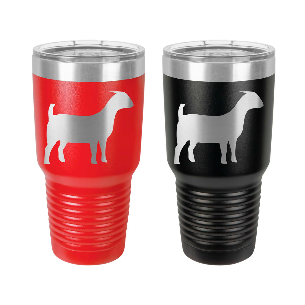 Goat Tumbler, Stainless Steel 30 oz Engraved Custom Tumbler- Show Goats, Boer Goats, Yeti