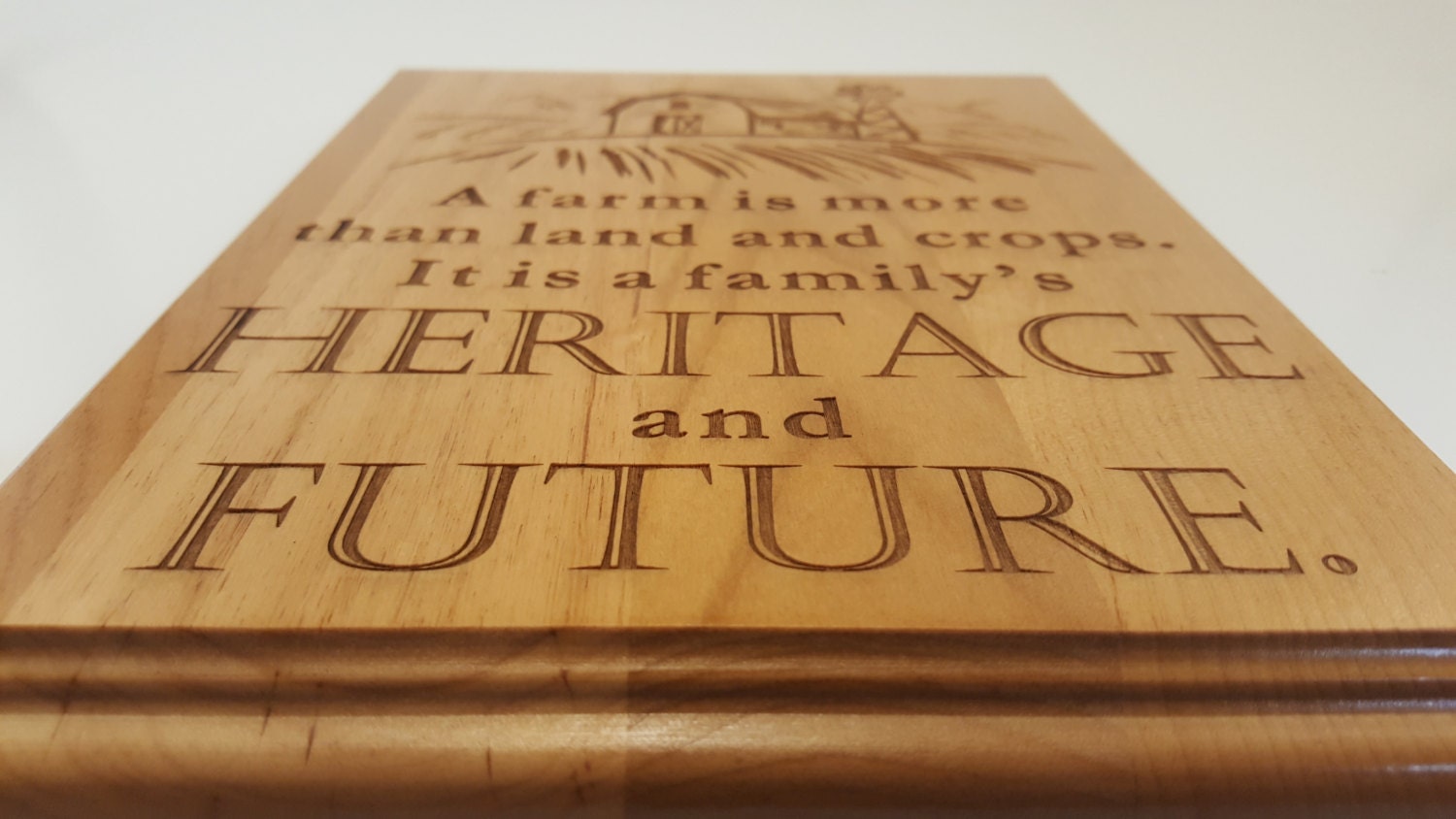 Farm Plaque, Farmer gift, Farm Heritage and Future, Engraved Wood Plaque, 8" X 10"
