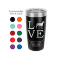 Sheep Tumbler, Love Sheep, Stainless Steel, 20 oz, Custom Engraved, Show Sheep, Show Lamb