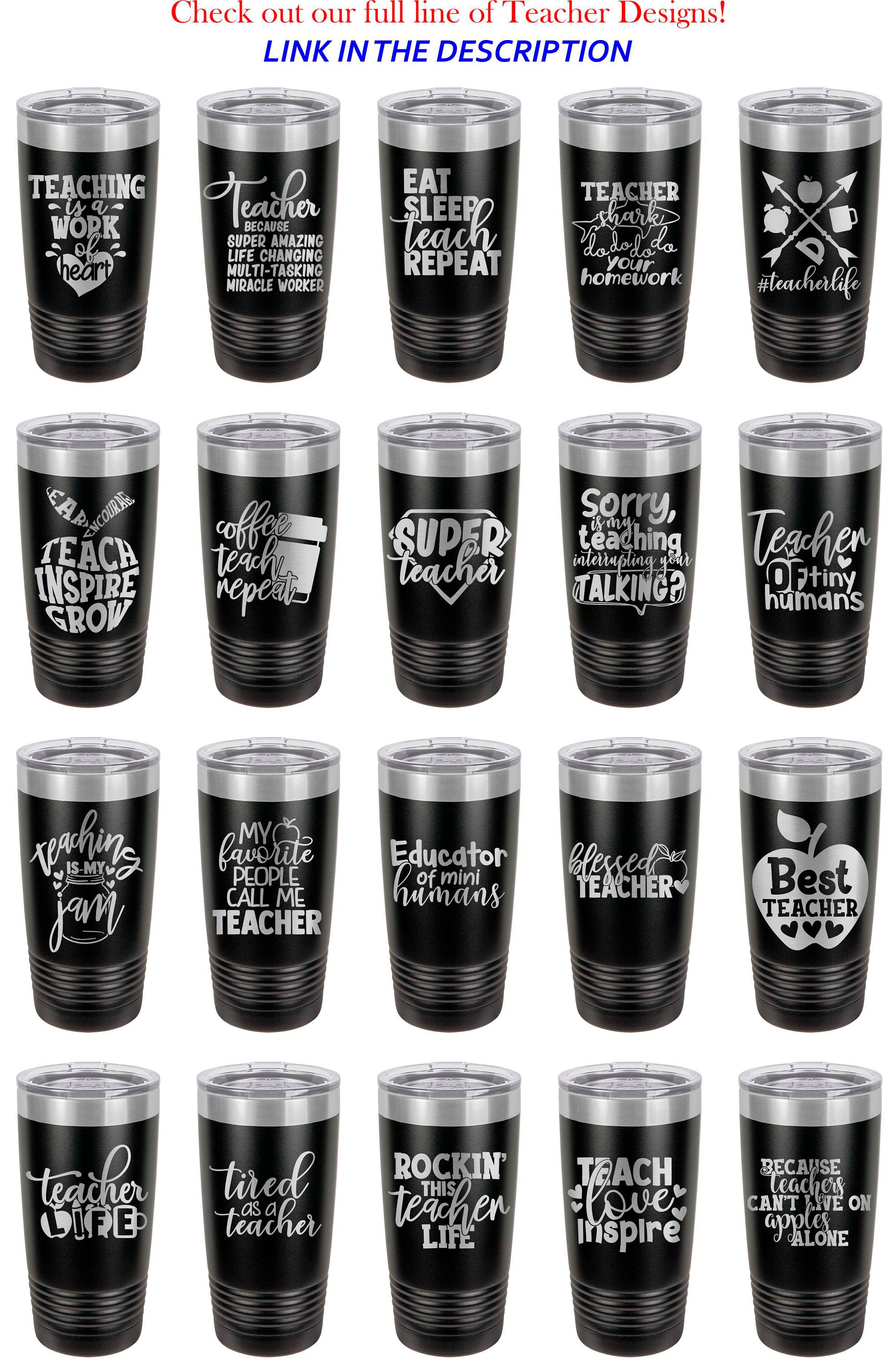 Coffee Teach Repeat Tumbler, Teacher Appreciation Gift