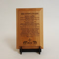 The Cowboy Prayer Engraved Wood Plaque, 4" X 6"