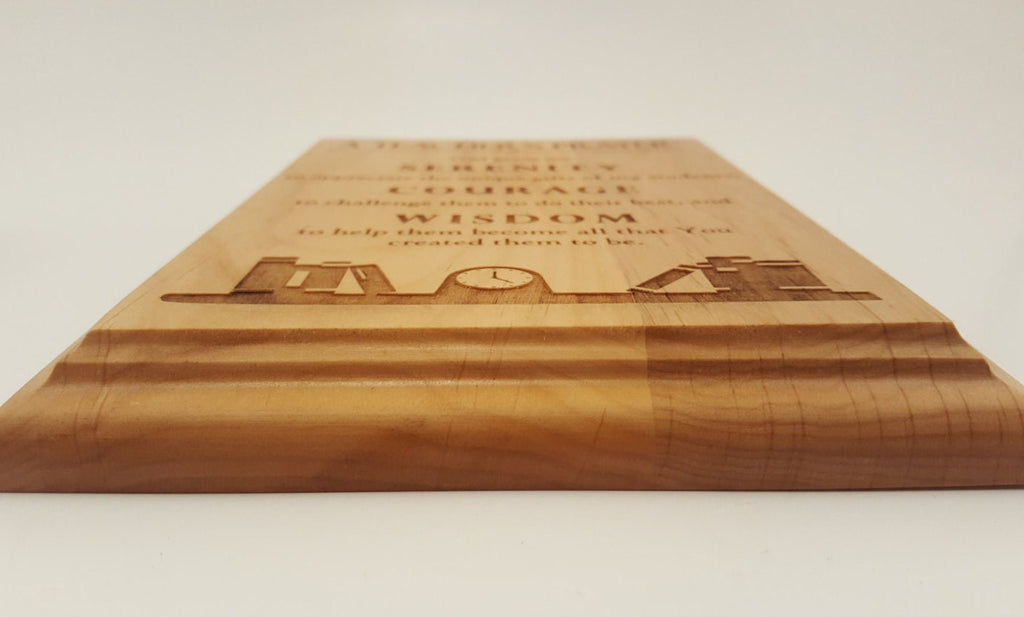 Teacher gift, A Teacher's Prayer, Christmas gift for teacher, Engraved Wood Plaque, 8" X 10"