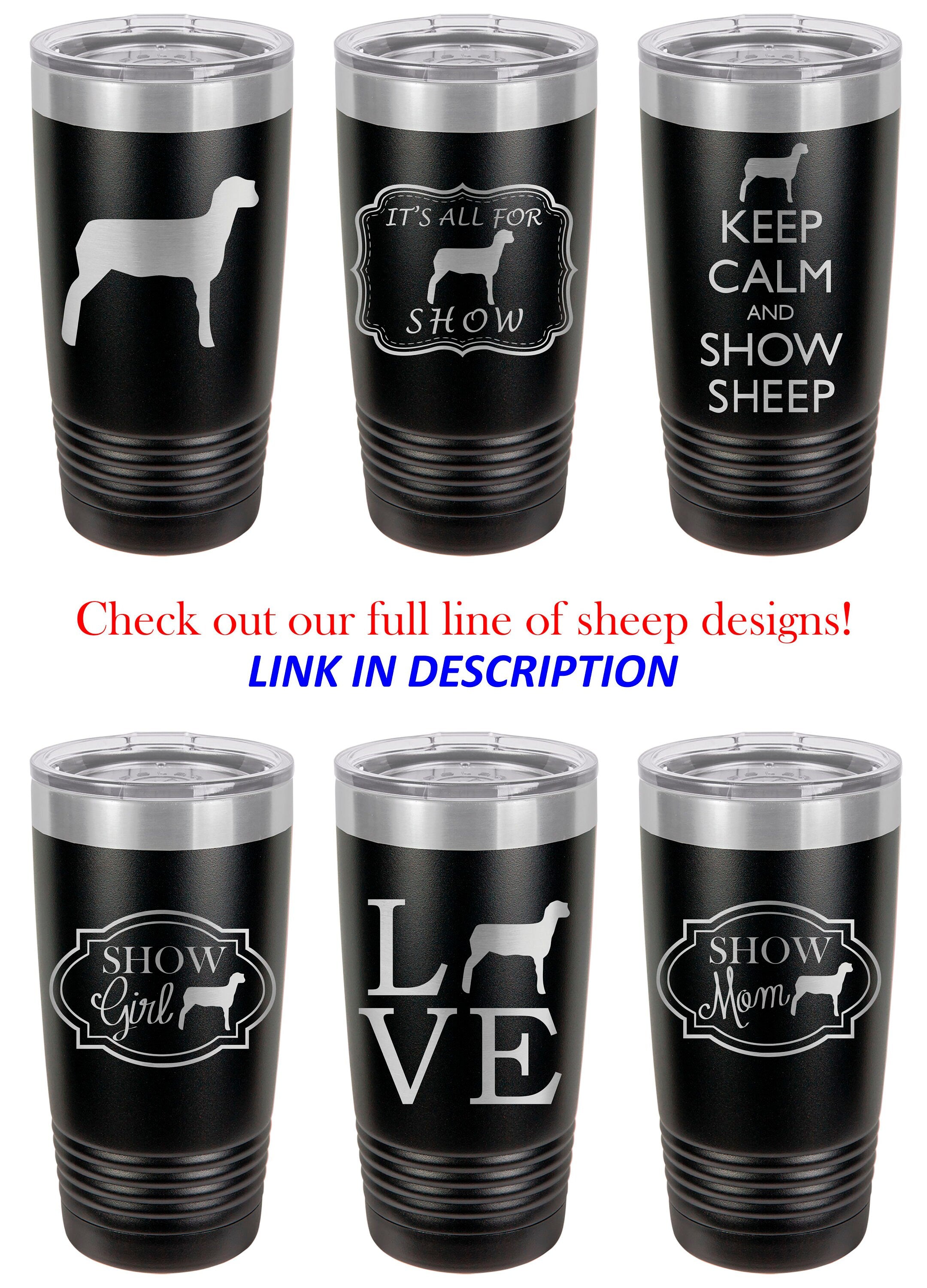 Sheep Tumbler, Show Girl, Stainless Steel, 20 oz, Custom Engraved, Show Sheep, Show Lamb