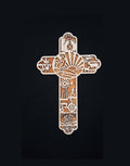 Small Farm Themed Wooden Cross Wall Decor- Laser Cut Birch Wood