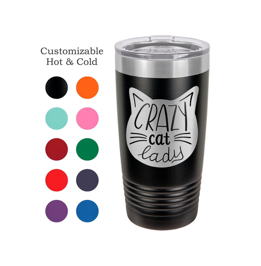 Crazy Cat Lady Travel Mug, Customized Cat To Go Mug, Custom Cat Travel Mug, Customized Cat Travel Mug, To Go Cat Mug, Cat Lover Gifts