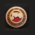Crops Are Green, Tractors Are Red- Red Tractors, 3D Decorative Tribute made of solid birch, 11.5" round, wall hanging or desktop display