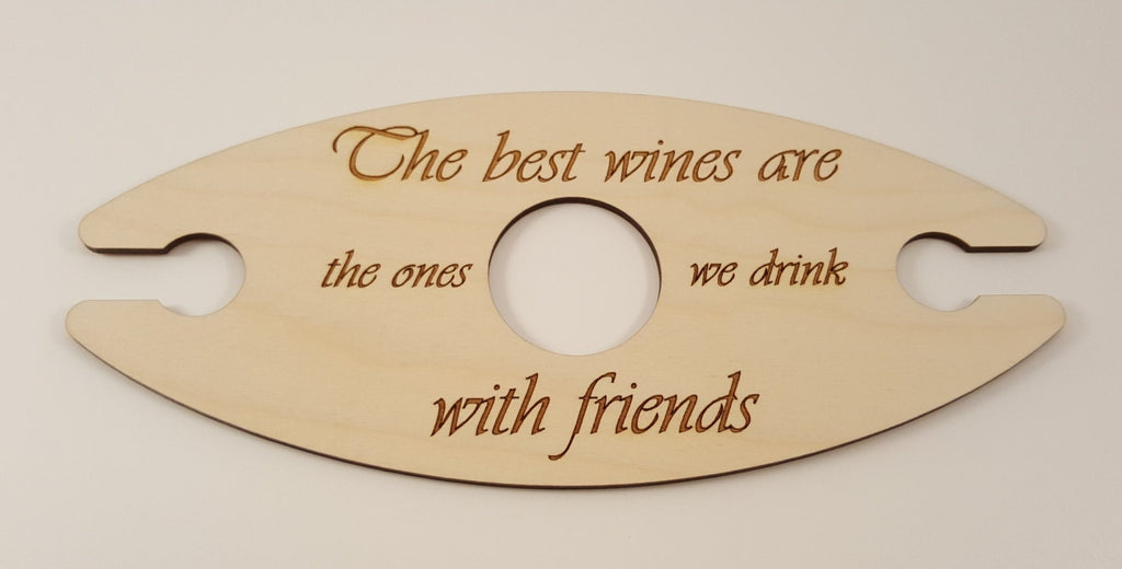 Engraved Wooden Wine Butler, 2-Glass Romantic Gift