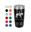 Horse Tumbler, Love at First Ride, Stainless Steel, 20 oz, Custom Engraved- horse ride, rodeo, cowboy, cowgirl